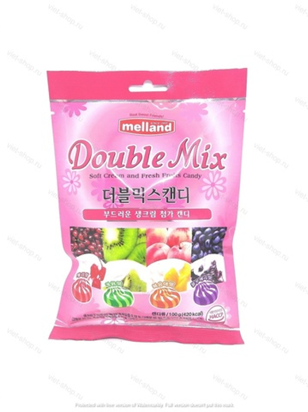 Карамель фруктовая со сливками «Double Mix candy» Melland, 100 гр.