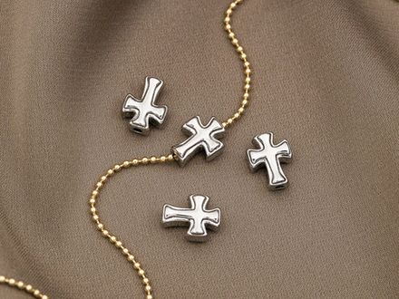 Бусины "Крест" 9.5мм