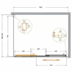 Душевой уголок Cezares Molveno 90x120 AHF-31-120/90-C-BORO-IV стекло прозрачное/профиль золото брашированное