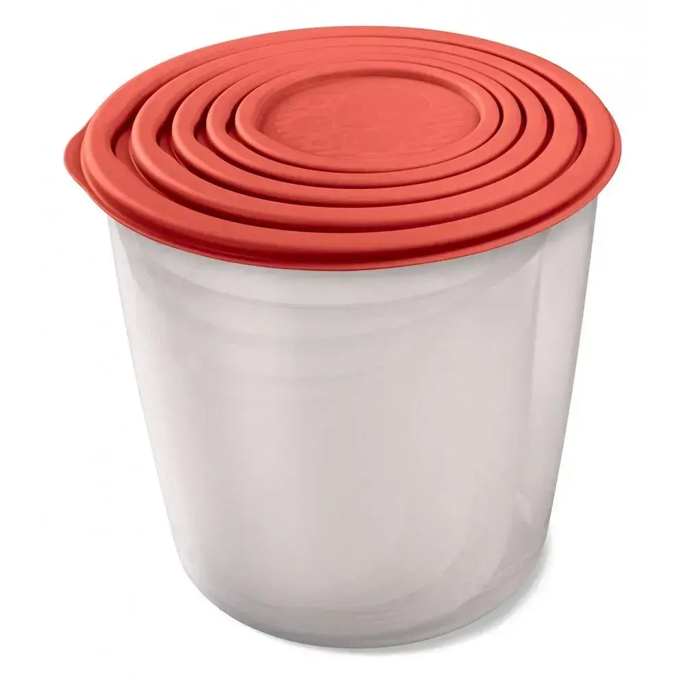 Набор контейнеров круглых высоких многофункциональных 5шт С265 (комплект 6 шт)