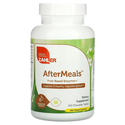 Для пищеварительной системы Zahler, AfterMeals, фруктовые ферменты, 100 жевательных таблеток