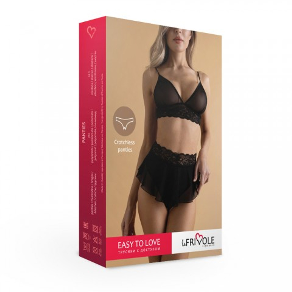 Игривые трусики с доступом и короткой юбочкой Easy to love, 2XL/3XXL, 50-52