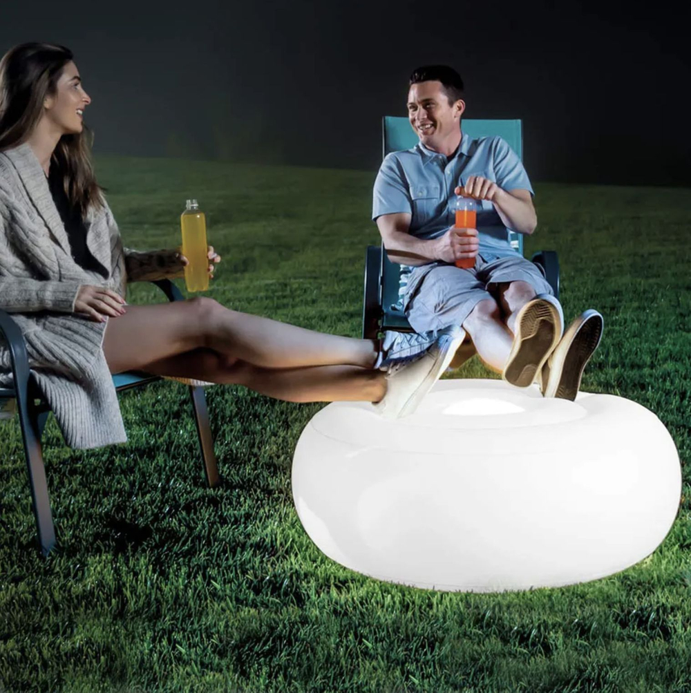 Надувной пуф Intex с Led подсветкой 68697, 86х86х33 см