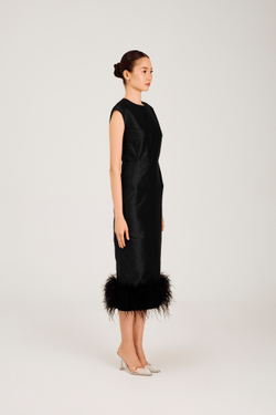 Платье Lolita (Лолита) с перьями черный