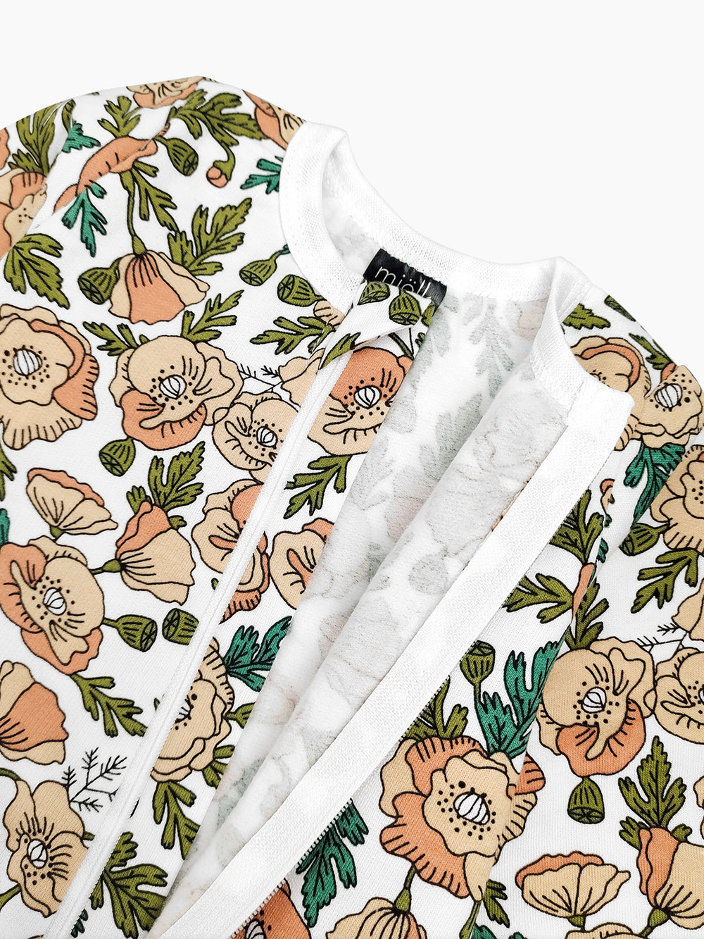 Утеплённый комбинезон с открытой ножкой Mjölk Sleep and Play Маки NEW