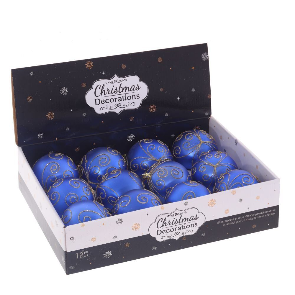 GAEM Набор из 12шт Украшение новогоднее "Шар", D 8 см, L35 W27 H9 см