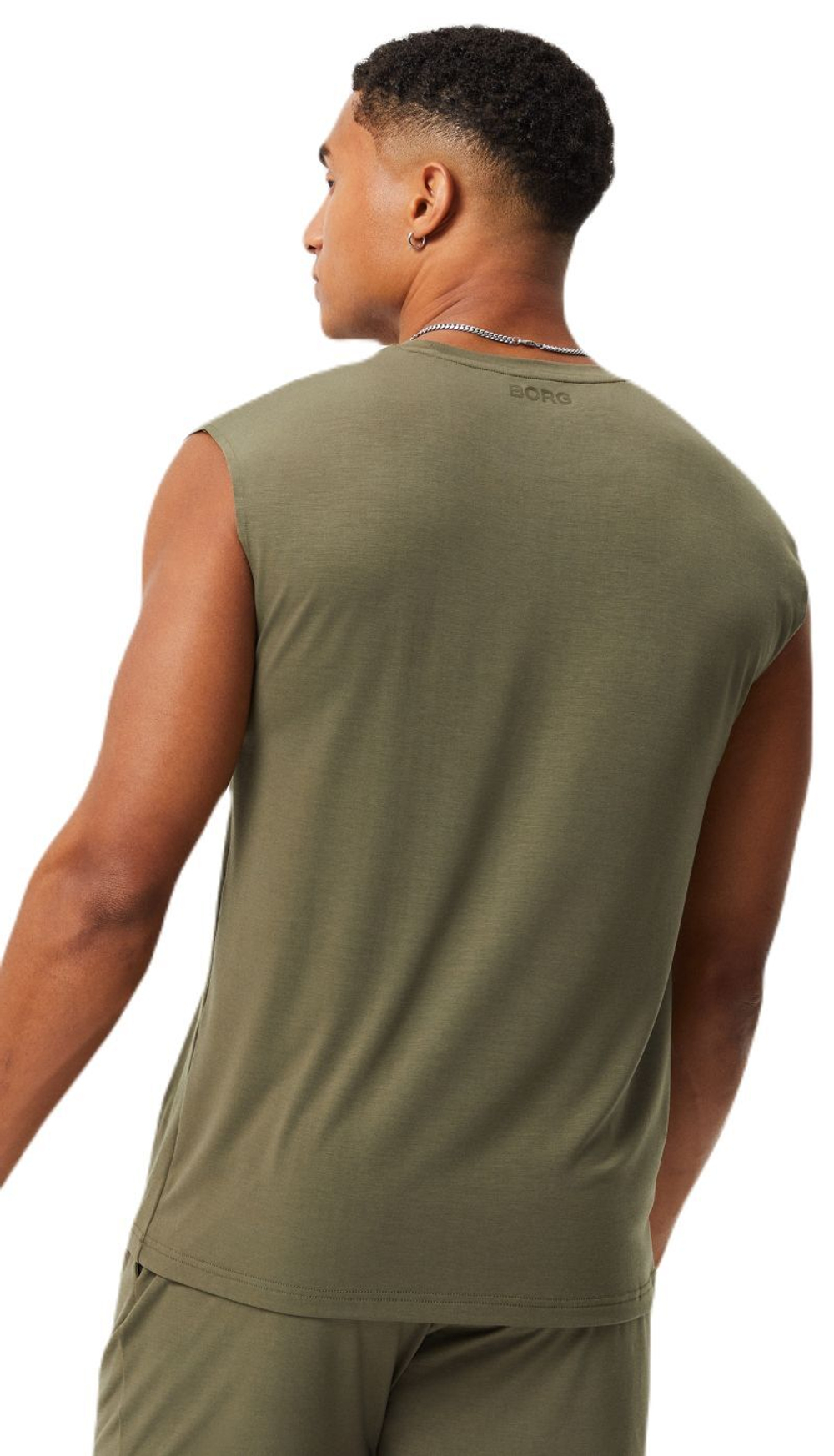 Мужская теннисная футболка Björn Borg лиоцелл Blend Sleeveless - зеленый