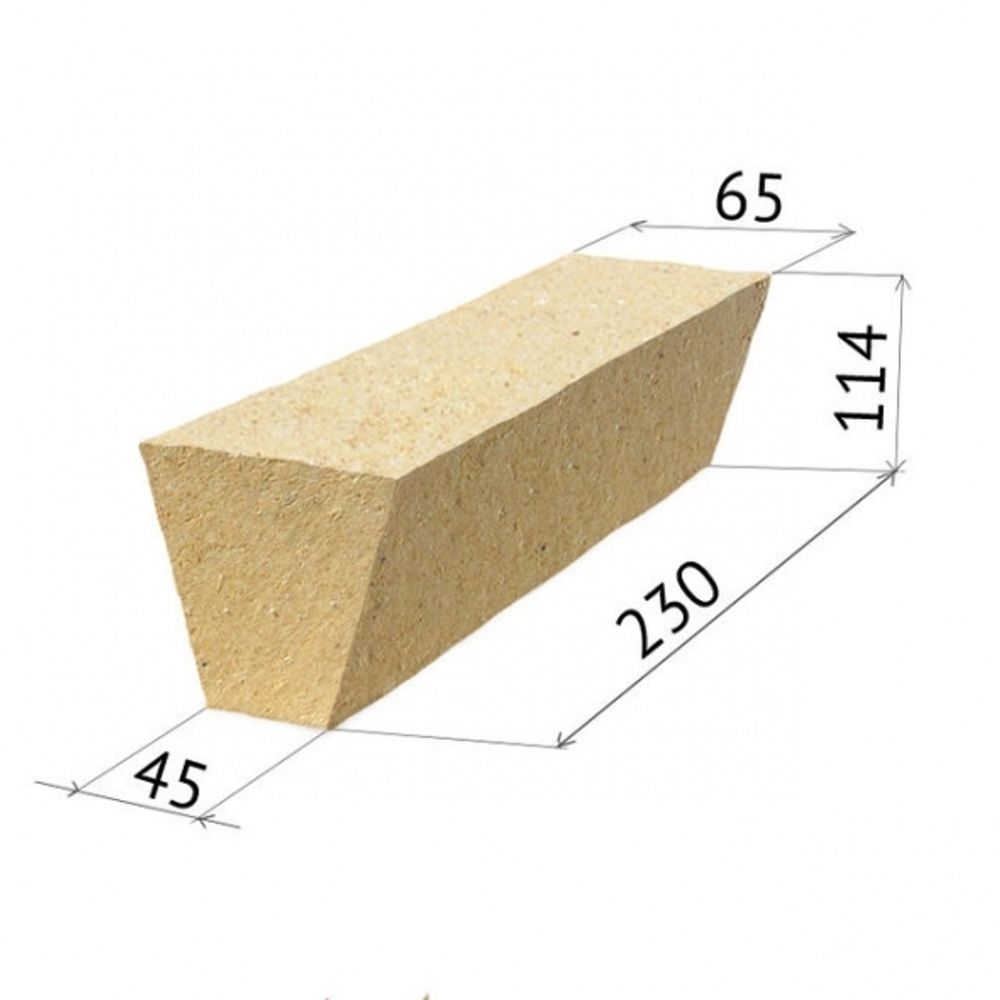 Кирпич огнеупорный ШБ-45 (230x65_55x114)