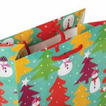 Пакет подарочный новогодний 17,8x9,8x22,9 см, ЗОЛОТАЯ СКАЗКА "Краски зимы", ламинированный, 606562