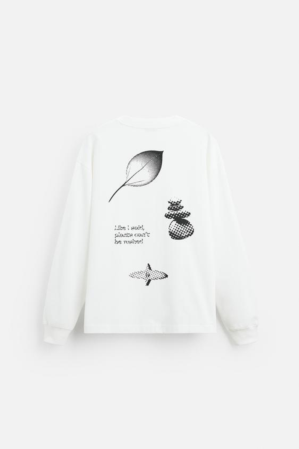 ZARA ФУТБОЛКА С ПРИНТОМ, ЖЕЛТОВАТО-БЕЛЫЙ