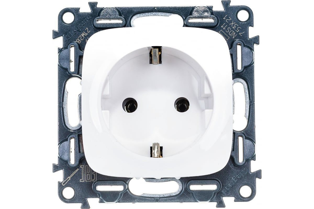 Розетка Legrand Valena Allure с лицевой панелью белая (автоматические клеммы) 753721