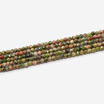 Унакит натуральный, бусины в форме шара 2мм, микроогранка