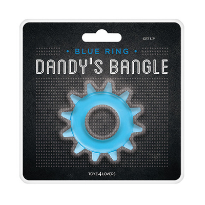 Голубое эрекционное кольцо COCK RING GET UP (Цвет: голубой)