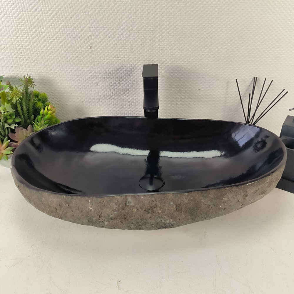 Раковина из речного камня RS-65050 68*38*15 0863