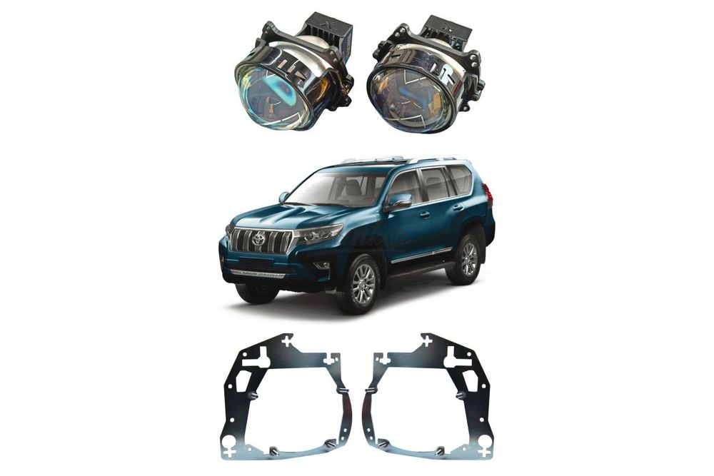 Комплект для замены штатных линз Toyota Land Cruiser Prado 150 2-й рестайлинг 2017-2020 LED