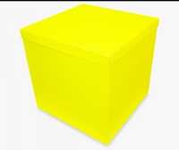 Коробка для воздушных шаров "Сюрприз" желтый 60*60*60 см