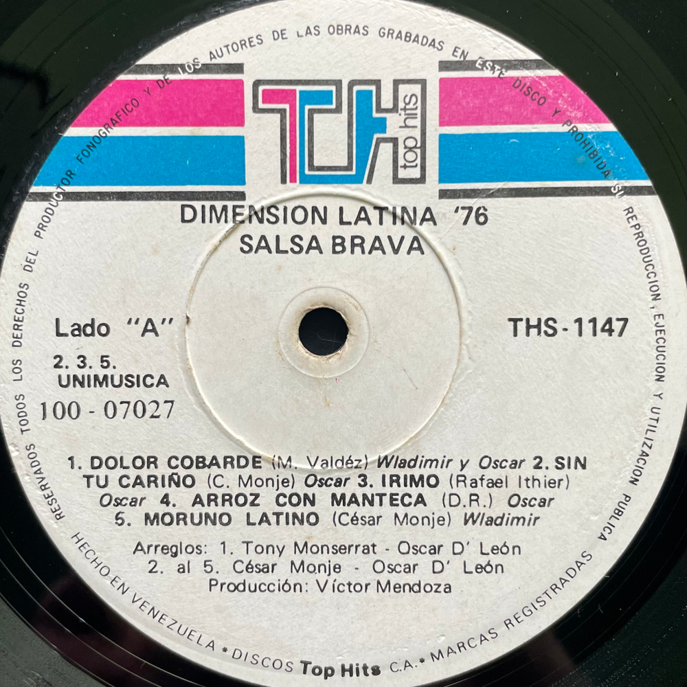 Dimension Latina '76 ‎– Salsa Brava (Венесуэла)