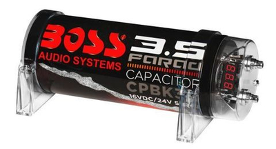Конденсатор Boss Audio 3,5 фарада с вольтметром и звуковой сигнализацией