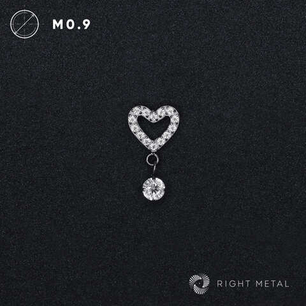 Pendant Heart Round Crystal