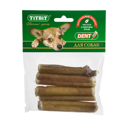 TiTBiT Корень бычий резаный (мягкая упаковка) - лакомства для собак, 50 г