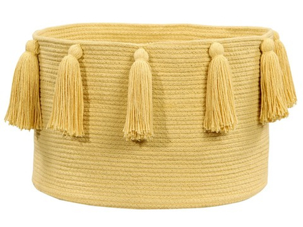 Корзина Lorena Canals Tassels Vintage Yellow (30 x Ø45 см)