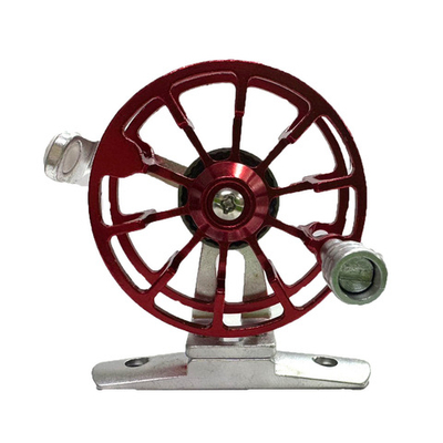 Катушка инерционная металлическая, красная