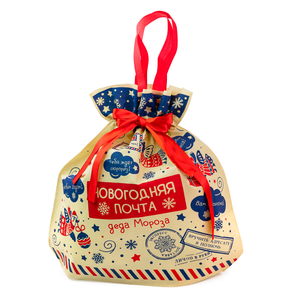 Сумка-мешок "Новогодняя почта", 45х45х10 см