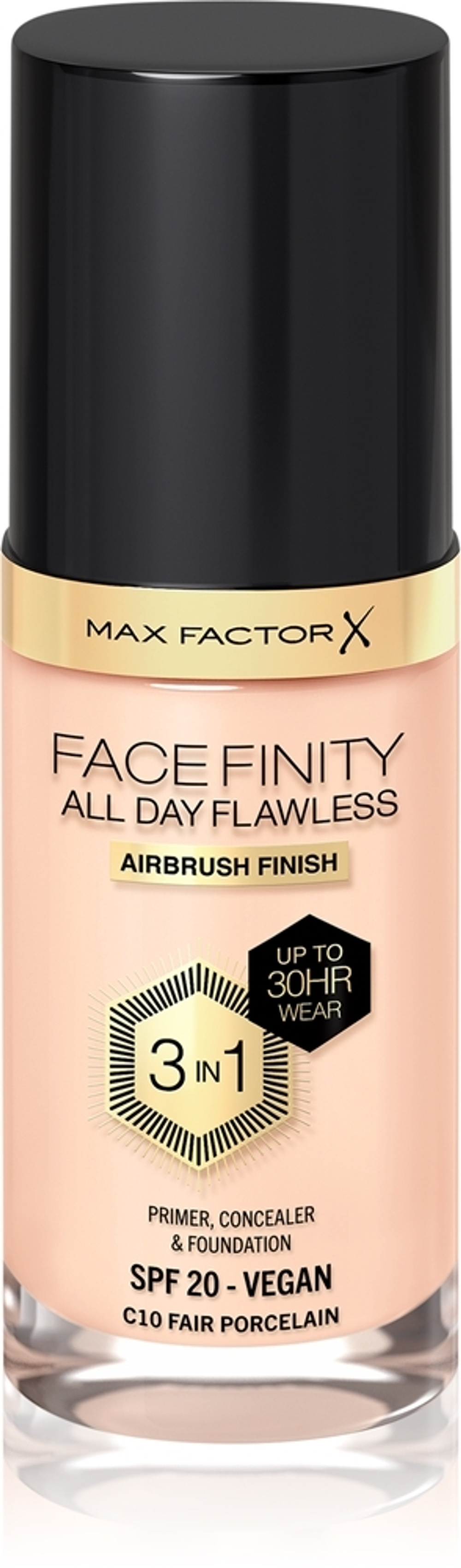 Max Factor Facefinity All Day Flawless - Долговечная тональная основа SPF 20, 30 ml