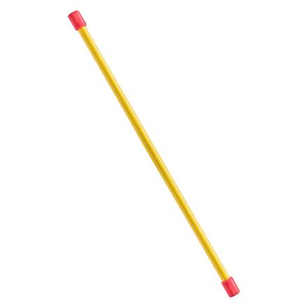 Палка гимнастическая (бодибар), MR-B02, вес 2кг, дл. 120 см, стальная труба, желтый