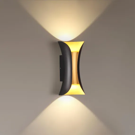 3886/6BG HIGHTECH ODL20 387 черн/золот/металл Настен.светильник LED 4000K 120° 6W 220V IP54 KRISTA