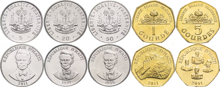 Гаити 1995 - 2011 набор 5 монет - UNC