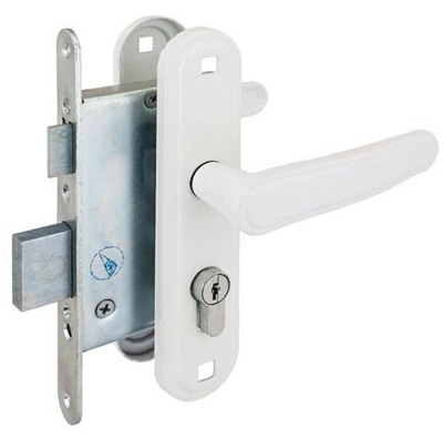 Замок Димитровград врезной "Зенит" ЗВ4-3.03 белый с ручками