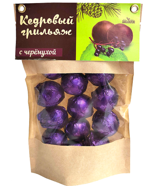 Конфеты кедровый метеорит с Черемухой / 160 г / дой-пак / ТМ Дико Вкусно