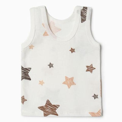 Майка Звездочки для дев., р. 86 см, бежевый 9932229 (Bloom Baby), 1 шт.