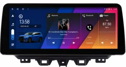 Магнитола для Hyundai Tucson 2018-2021 - Canbox H-Line 3020 монитор 12.3" QLED в стиле BMW на Android 10, ТОП-процессор, CarPlay, 4G SIM-слот