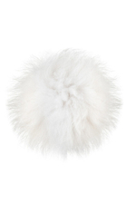 Анальная металлическая пробка с белым заячьем хвостом в подарочной упаковке (Цвет: серебряный / белый)