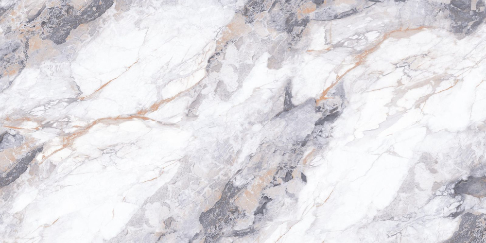 Керамогранит 600*1200 LANDE камень бело-коричнево-черный Baby face L12719