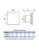 Вентилятор накладной QUADRO D100 тяговый выключатель