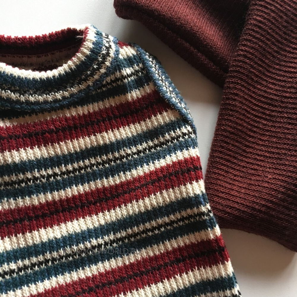 5197 BH Теплая маечка с шарфиком, "Knit T-shirt"