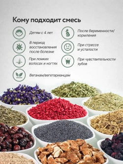 Природная смесь для Здоровья Зубов, Дёсен и Волос 2 шт