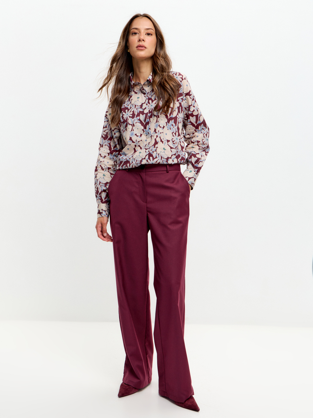 Рубашка с цветочным принтом