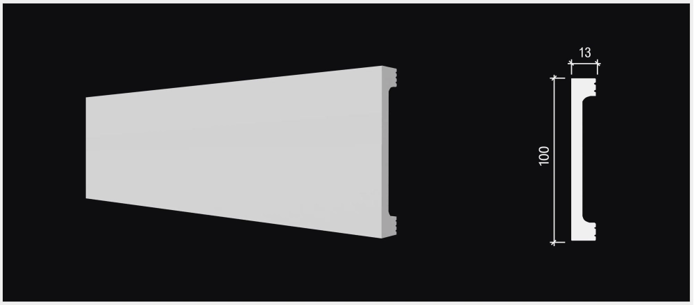 Комплектующий элемент DD709/U6 для плинтуса - конверт в стену влево