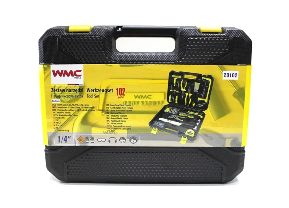 Набор инструментов 102пр. 1/4''(6гр.)(5-13мм) WMC TOOLS WMC-20102