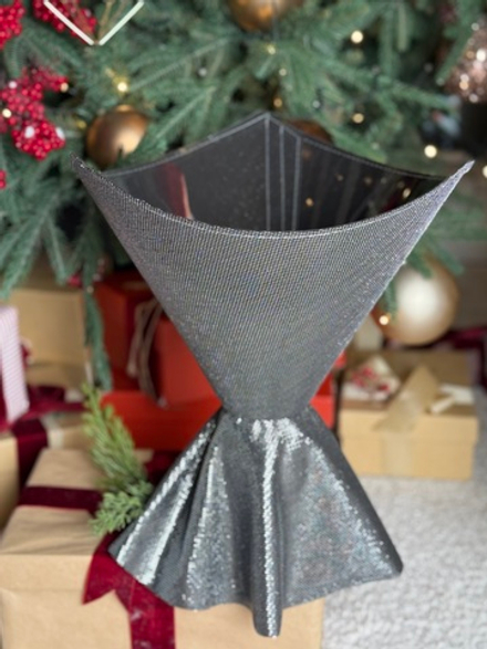 Платье Мерцание (треугольник). Цвет:Серебристый.