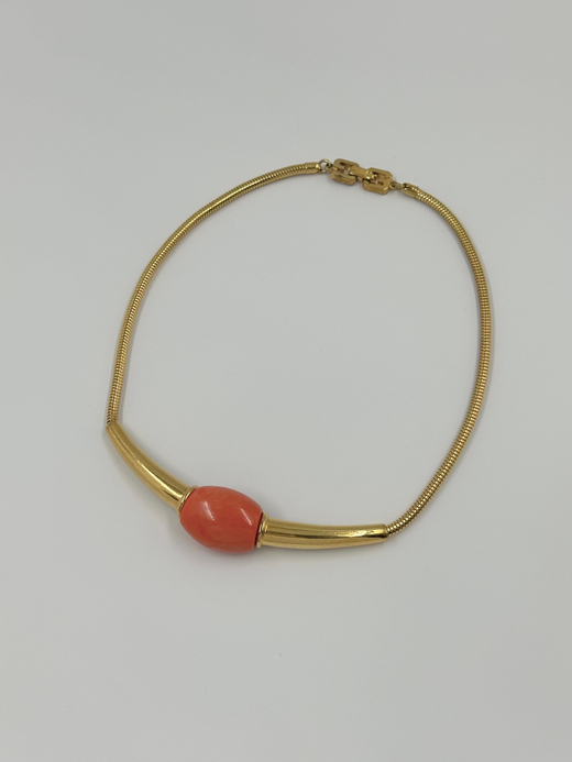 Колье с оранжевой вставкой Givenchy