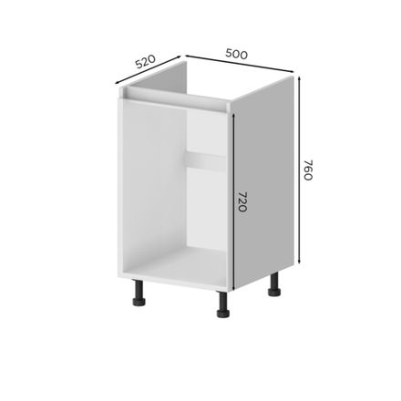 Кухня Модуль НМ 500 нижний Белый / Кашемир