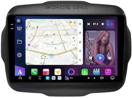 Магнитола для Jeep Renegade 2014-2021 - FarCar XXL9-9596 монитор 9.5" 2K QLED на Android 13, TS20, 8+256Гб, CarPlay, 4G SIM-слот