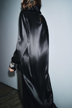 ZARA ДЛИННАЯ АСИММЕТРИЧНАЯ БЛУЗА — ZW COLLECTION, ЧЕРНЫЙ