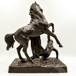 Конь с водничим. Скульптурная композиция..Чугун. по модели  СССР, Каслинский завод. 1953 г.