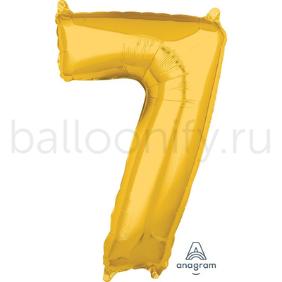 Шар ЦИФРА 7 Gold 26" 66 см